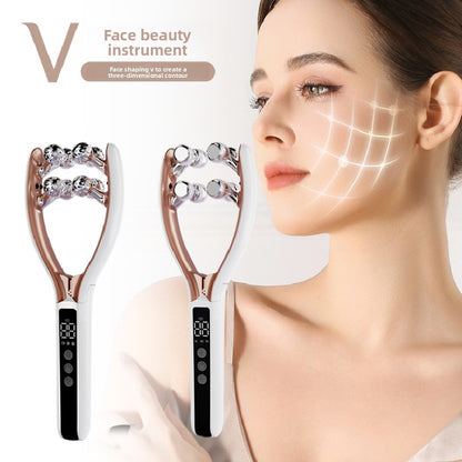 Microcurrent RF Facial Massager with Roller