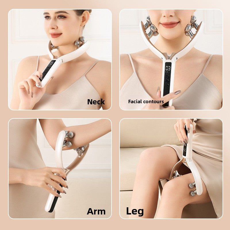 Microcurrent RF Facial Massager with Roller