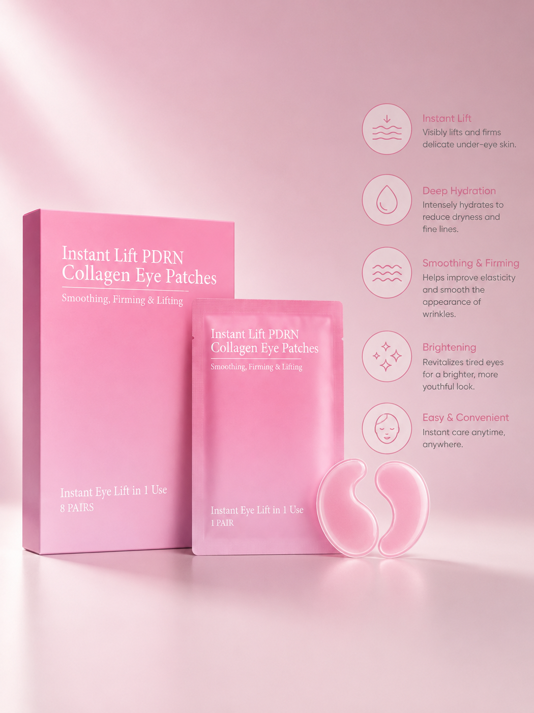VOLURÉE Instant Lift PDRN Eye Patches (8 Pairs)