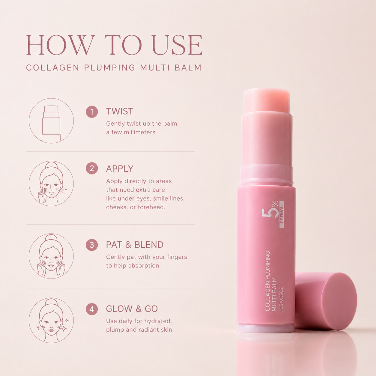 VOLURÉE Glow Balm — PDRN + Collagen Repair Stick